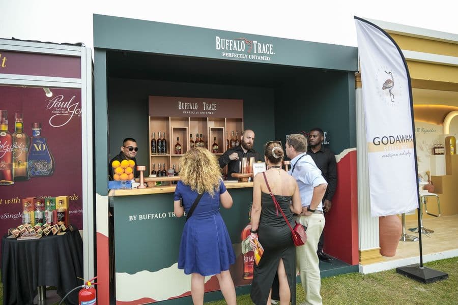 The Buffalo Trace stand on the lawn