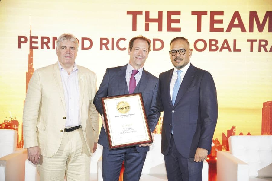 An award being presented on stage