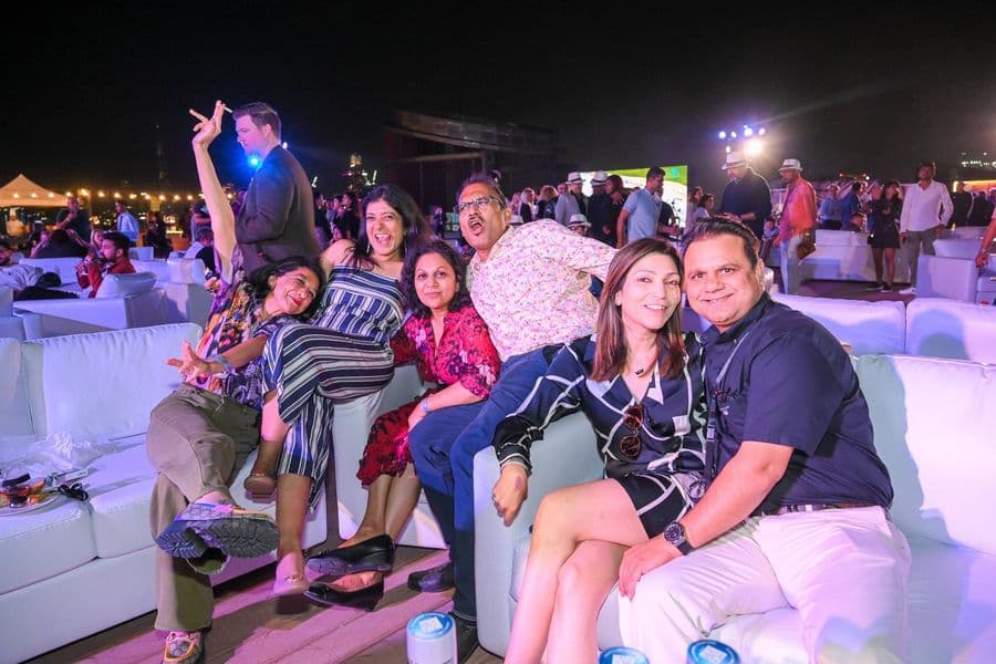 Guests seated together on the terrace at MaltLive Dubai 2024