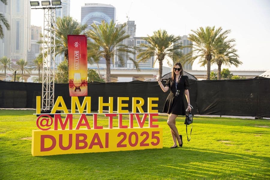 The I AM HERE @MALTLIVE DUBAI 2025 installation on the event lawn